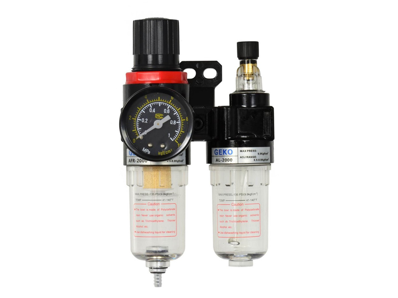 Редуктор з повітряним фільтром + 1/4" гідрозатвор GEKO G01176, фото 1