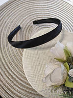 Заготовка для обруча пластмасова 1.5см з Чорним атласом, арт 12654