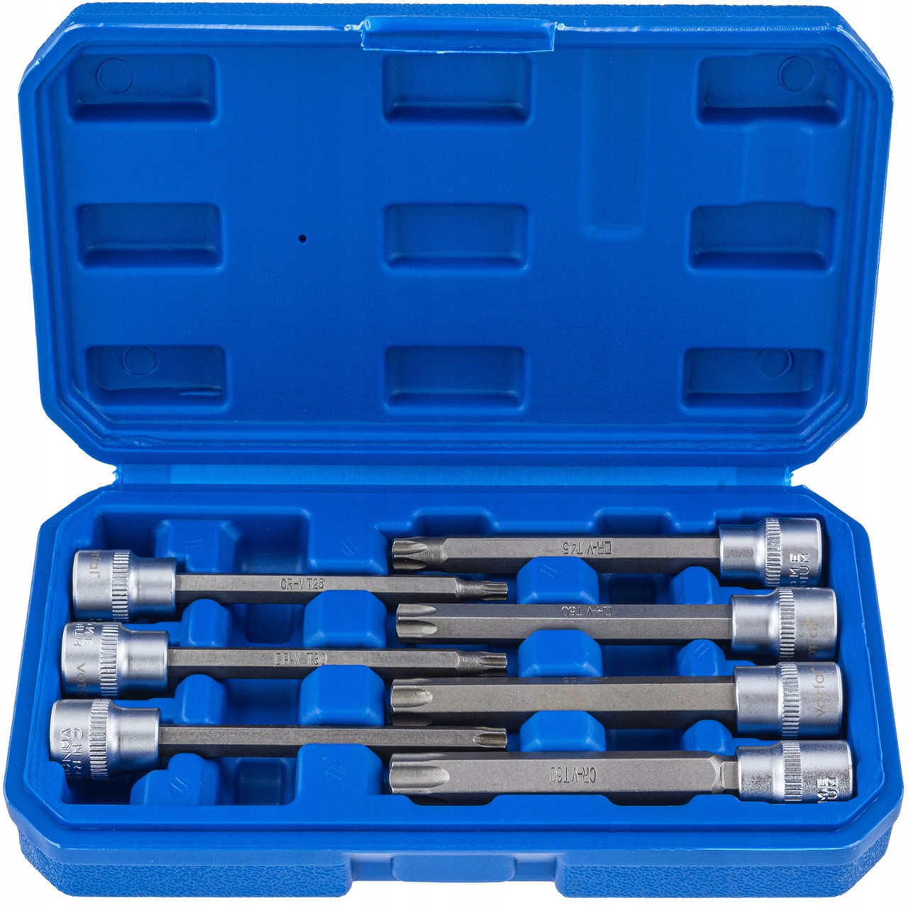 Набір довгих біт впресованих в головку TORX T25-T60 (CrV) 7 од. Vorfal V08404