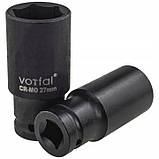 Набір ударних шестигранних торцевих головок CR-MO 1/2″ (10-32 мм) 15 од. у кейсі Vorfal V088134, фото 4