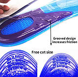 Гелеві устілки для взуття, ортопедичні устілки, анатомічні спортивні стельки 44-46 Hechpro (GL-3846) 31.5, фото 4