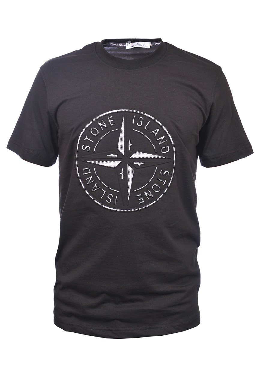 Футболка чоловіча Stone Island 25-ST503 чорна
