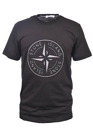 Футболка чоловіча Stone Island 25-ST503 чорна, фото 1