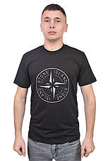 Футболка чоловіча Stone Island 25-ST503 чорна, фото 3