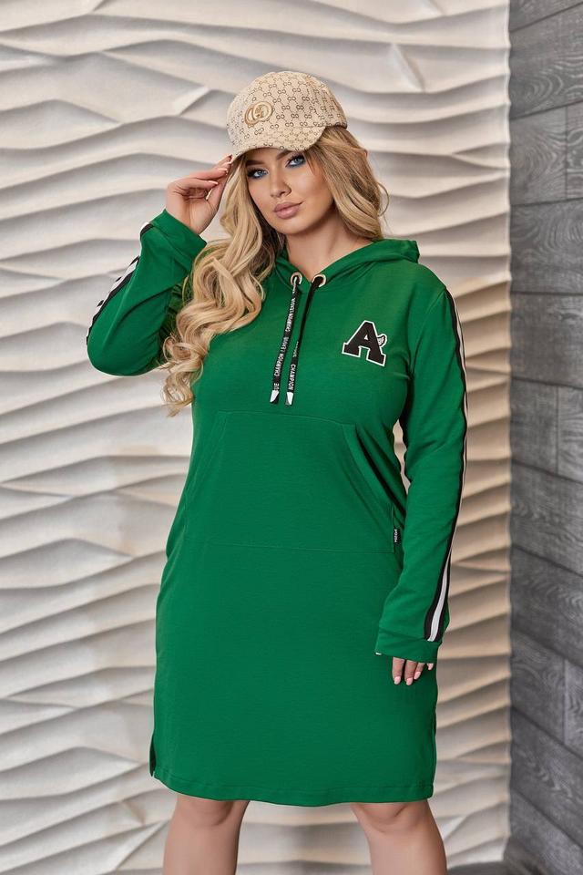 сукня по коліно з капюшоном