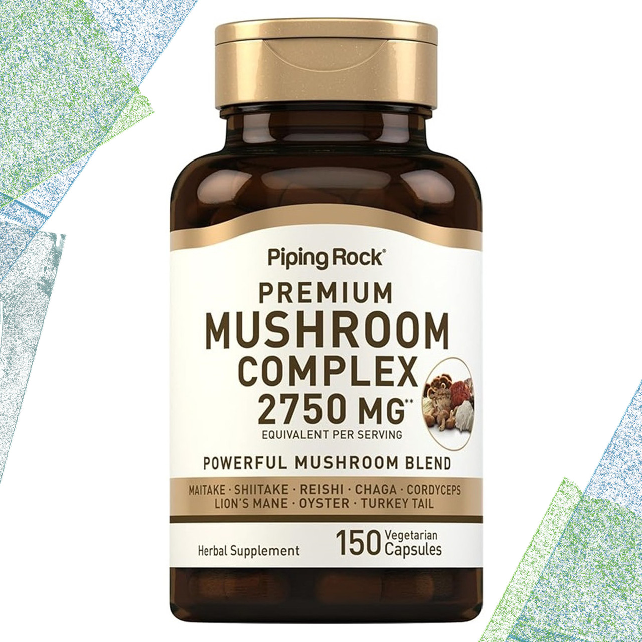 Грибний комплекс Piping Rock Mushroom Complex 2750 мг на порцію 150 вегетаріанських капсул