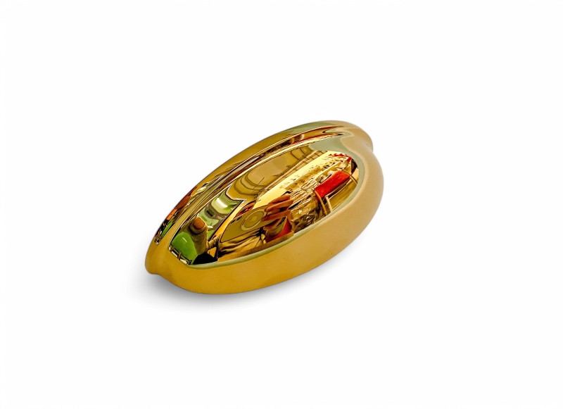 Ручка-мушля Aurum Elegance сучасна класика OL-1091-092 GOLD блискуче золото 76мм