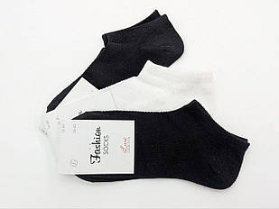 Жіночі шкарпетки Luxe Fashion короткі літні однотонні стрейчеві, розмір 36-40, 12 пар/уп.
