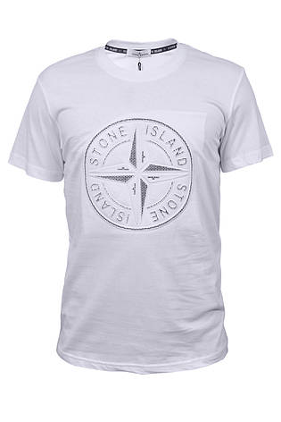 Футболка чоловіча Stone Island 25-ST503 біла, фото 1