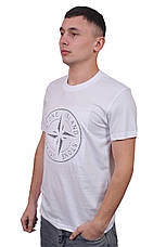 Футболка чоловіча Stone Island 25-ST503 біла, фото 4