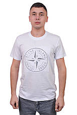 Футболка чоловіча Stone Island 25-ST503 біла, фото 3