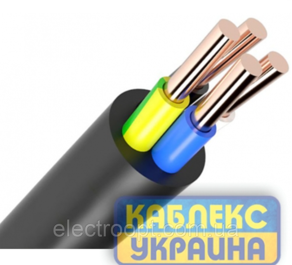 Кабель ВВГнгд 4x10 Одеса Каблекс круглий моноліт, мідь, переріз жили відповідає номіналу (кратно 5 м)