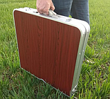 Стіл туристичний складаний для пікніка для риболовлі Коричневий (без стільців), фото 4
