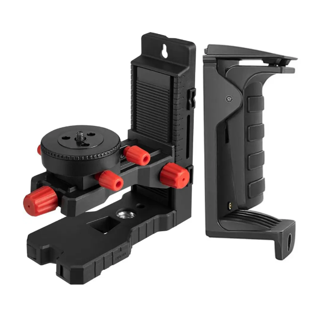 Магнітний кронштейн (тримач) для лазерного рівня + тримач-прищіпка для профілю LSP, фото 1