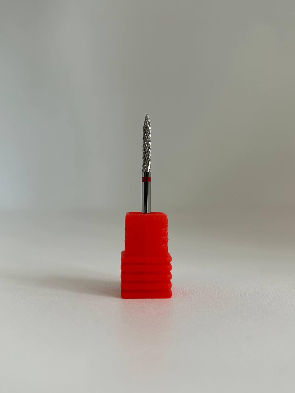 Насадка твердосплавна тонка голка  червона