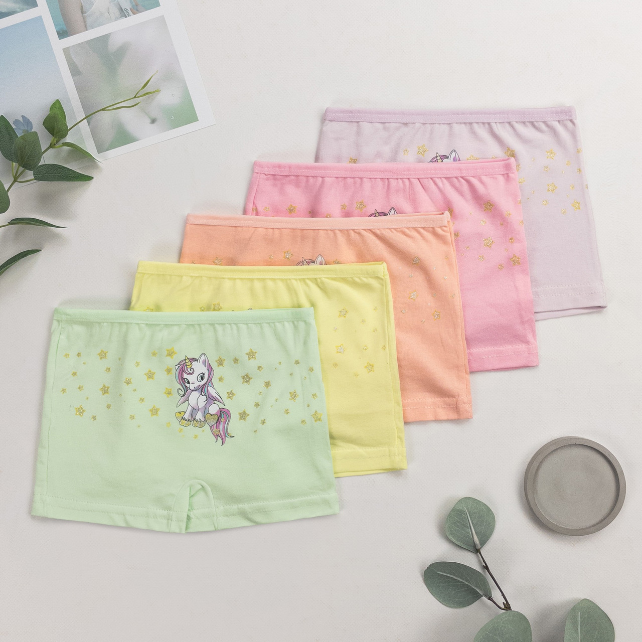 Труси дитячі шортики для дівчинки Nicoletta (вік: 4-5, 6-7 років) | 5 шт.