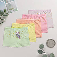 Трусы детские шортики для девочки Nicoletta (возраст: 4-5, 6-7 лет) | 5 шт.