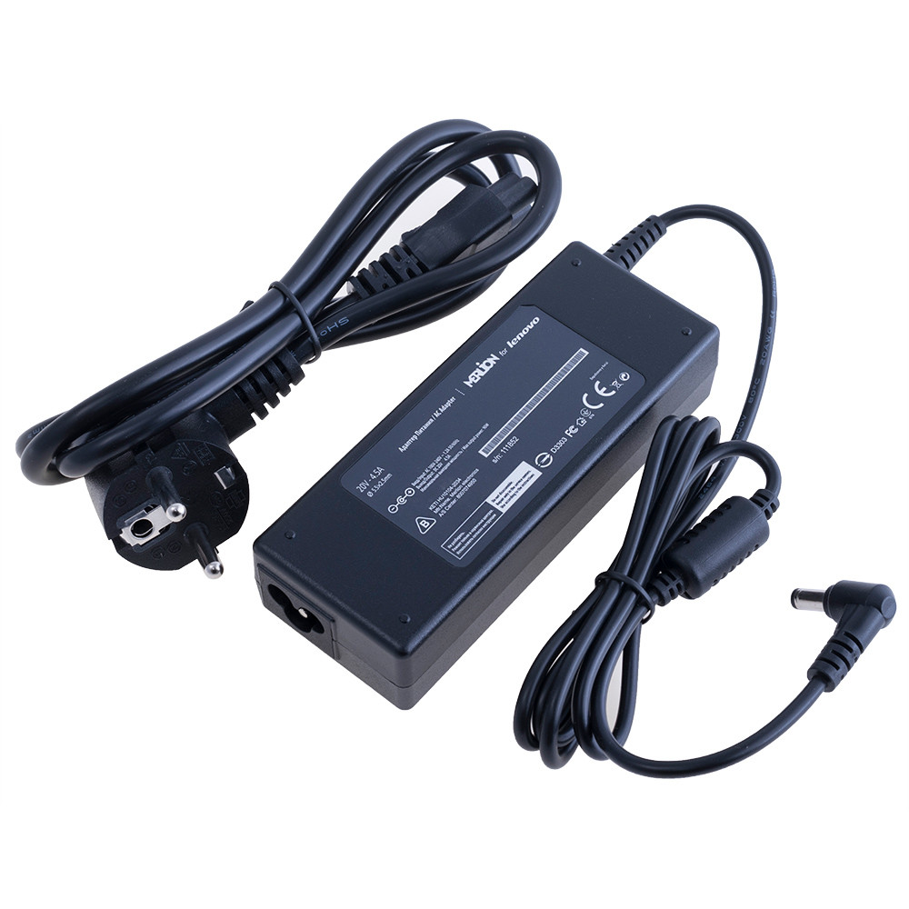 Блок живлення для ноутбука LENOVO 20V 4.5 A (90 Вт) штекер 5.5*2.5 мм, довжина 0.9 м + кабель піта