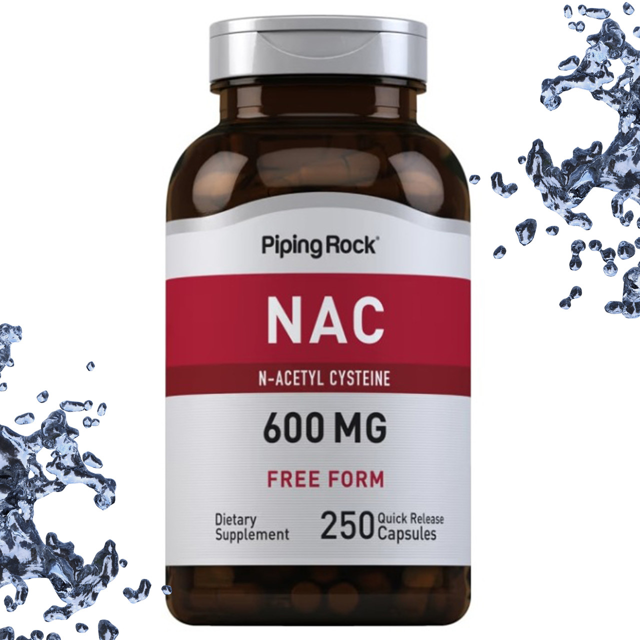 Відхаркуюче Piping Rock NAC N-Acetyl Cysteine 600 мг 250 капсул