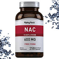 Відхаркуюче Piping Rock NAC N-Acetyl Cysteine 600 мг 250 капсул