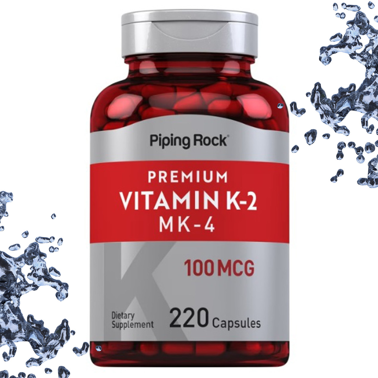 Вітамін К2 Piping Rock Vitamin K-2 MK-4 100 мкг 220 капсул
