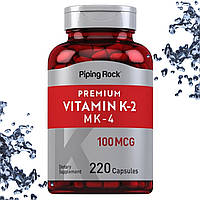 Вітамін К2 Piping Rock Vitamin K-2 MK-4 100 мкг 220 капсул
