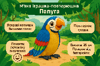 Інтерактивний Папуга - іграшка-повторюшка, синій 25 см K4107-3, фото 3