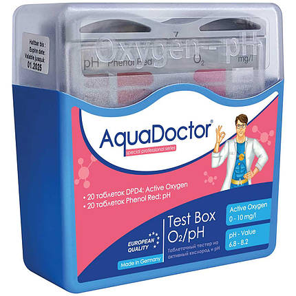 Тестер таблетковий AquaDoctor Test Box O2/pH, фото 2