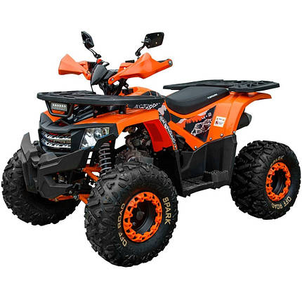 Квадроцикл дитячий Spark SP125-8, 120 см³ бензиновий автомат, 45 км/год 4х2, для бездоріжжя з USB, Помаранчевий, фото 1