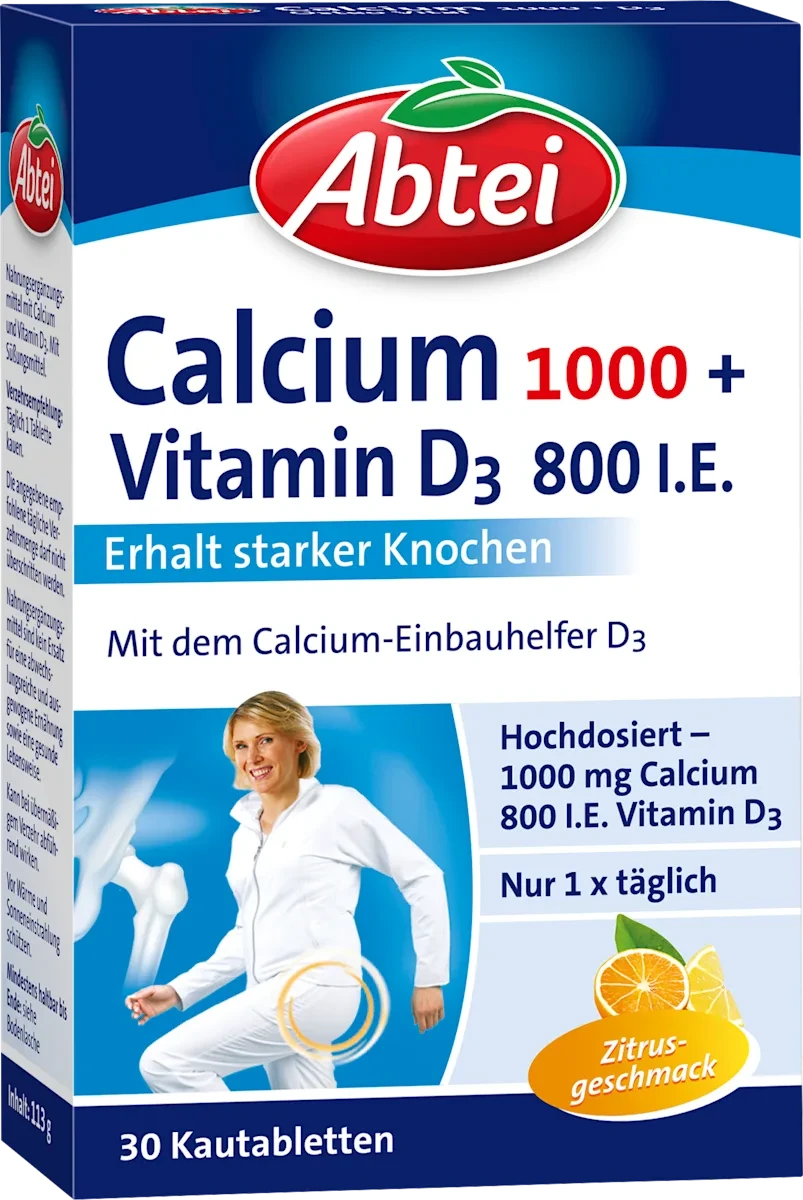 Біологічно активна добавка Abtei Calcium + D3, 30 шт