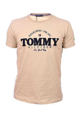 Футболка чоловіча Tommy Hilfiger 25-25Y-6002 бежева, фото 1