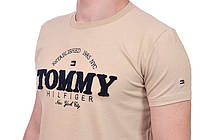 Футболка чоловіча Tommy Hilfiger 25-25Y-6002 бежева, фото 6