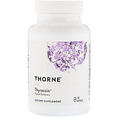 Підтримка щитоподібної залози, Thyrocsin, Thorne, 120 кап.