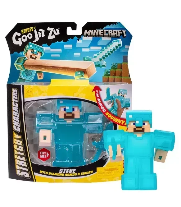 Goo Jit Zu Стретч-тягучка Minecraft Steve ігрова фігурка гуджитсу Майнкрафт Стів, фото 1