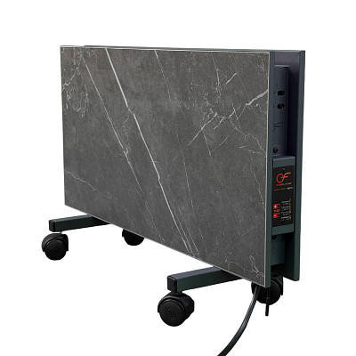 Двостороння керамічна опалювальна панель FLYME 500PG (сірий мармур) з програматором і ніжками