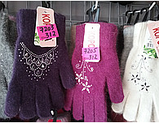 Жіночі рукавички зі стразами Корона, фото 6