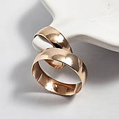 Обручки із золота європейки європейки гладкі класичні пара 6.31