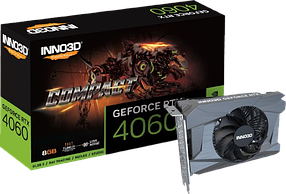 Відеокарта GeForce RTX 4060 8GB Inno3D Compact (N40601-08D6-173050N)
