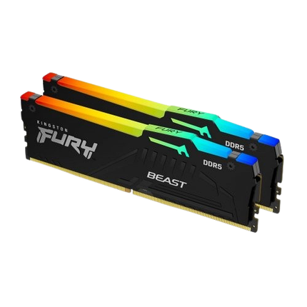 Оперативна пам'ять Kingston Fury 16GB (2x8GB) DDR5 6000MHz Beast RGB Black (KF560C36BBEAK2-16), фото 1