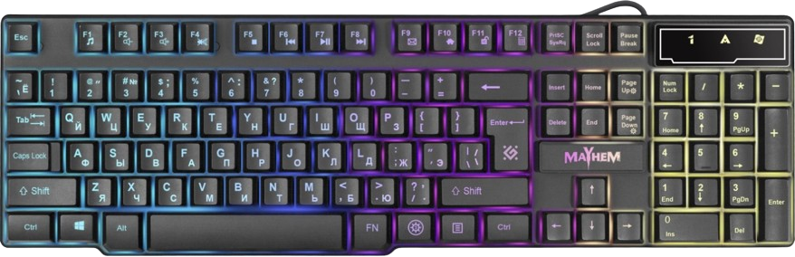 Клавіатура Defender Mayhem GK-360DL UA RGB Black (45362)