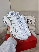 Жіночі Кросівки Nike Air Max TN Plus White Grey Pink / Найк Аїр Макс ТН Плюс Білі з Сірим та Рожевим, фото 6