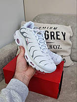 Жіночі Кросівки Nike Air Max TN Plus White Grey Pink / Найк Аїр Макс ТН Плюс Білі з Сірим та Рожевим, фото 4