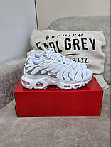 Жіночі Кросівки Nike Air Max TN Plus White Grey Pink / Найк Аїр Макс ТН Плюс Білі з Сірим та Рожевим, фото 3