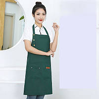Фартух/передник для кухні з регульованим ремінцем і 3 кишенями YADILUN зелений (LB-181377)