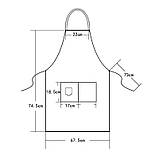 Фартух/передник для кухні з регульованим ремінцем і 3 кишенями YADILUN зелений (LB-181377), фото 4