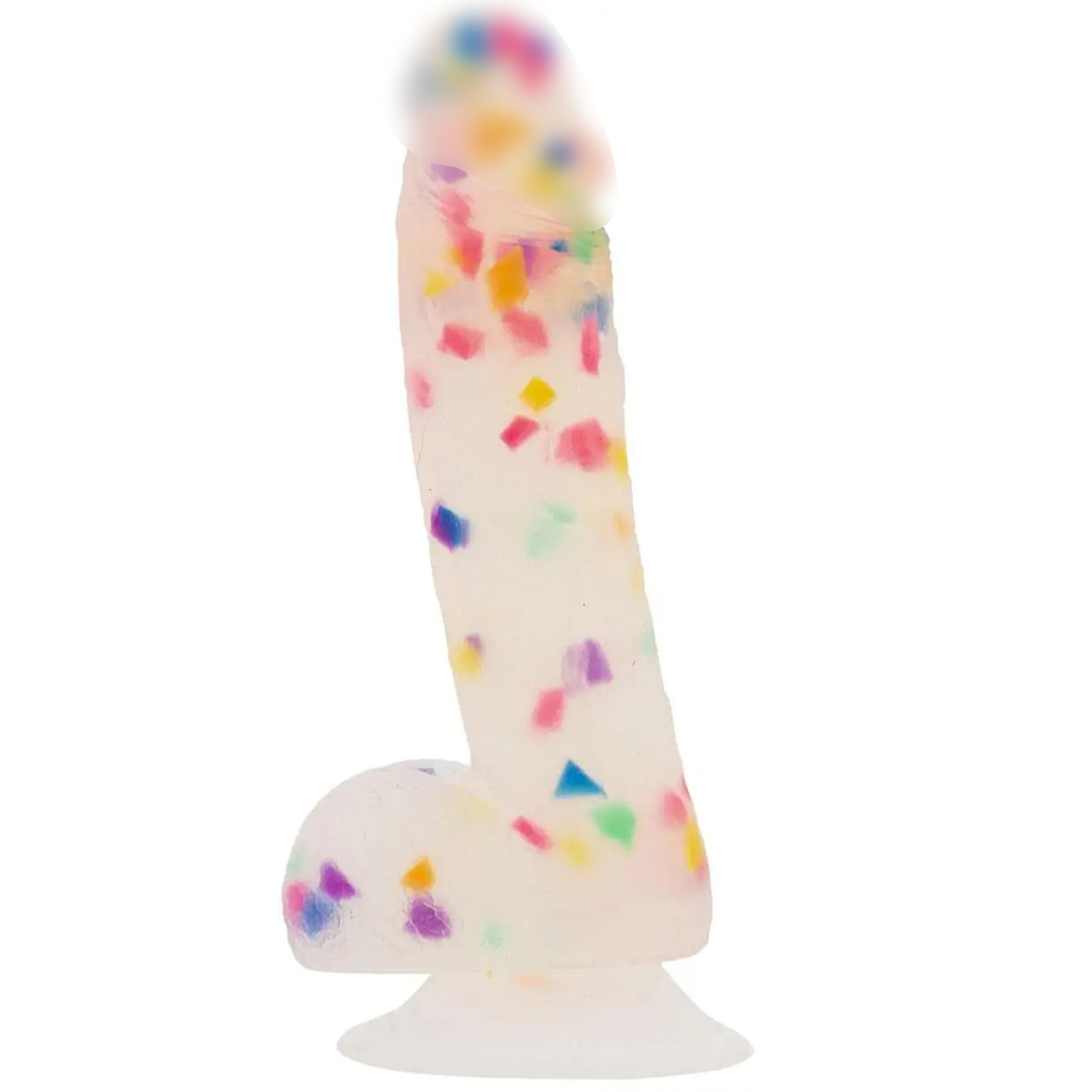 Фалоімітатор з конфетті ADDICTION - PARTY MARTY - 7.5" - FROST & CONFETTI, 19 см, силікон Feromon