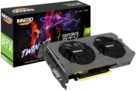 Відеокарта GeForce RTX 3050 6GB Inno3D Twin X2 (N30502-06D6-1711VA60), фото 1