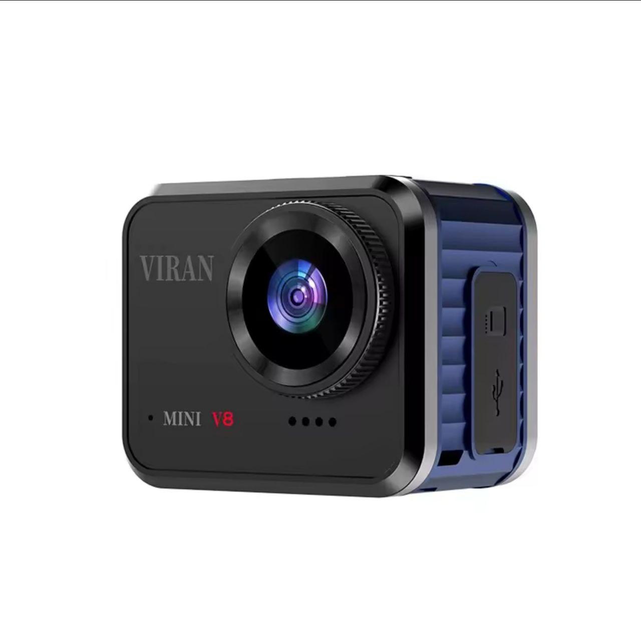 Водонепроникна екшн-камера VIRAN mini V8 4K60FPS з Wi-Fi, екраном 1,54" і дистанційним керуванням