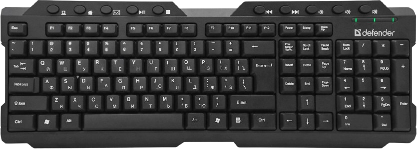 Клавіатура бездротова Defender Element HB-195 UKR Black (45189)