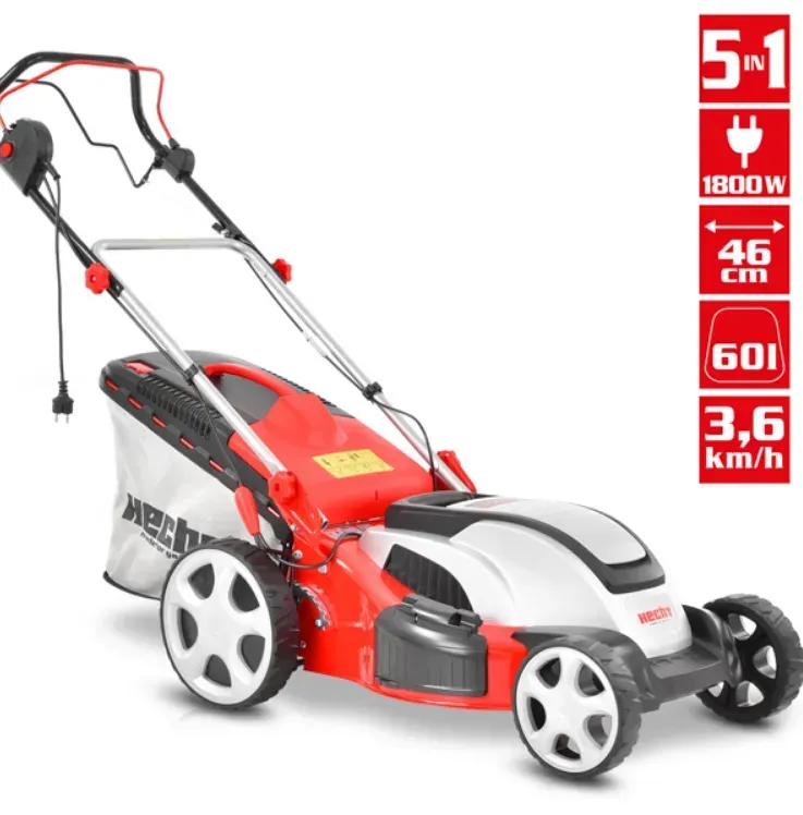 Газонокосарка електрична HECHT 1803 S 5 in 1 (1800 Вт, 46 см, самохідна, 60 л кошик)
